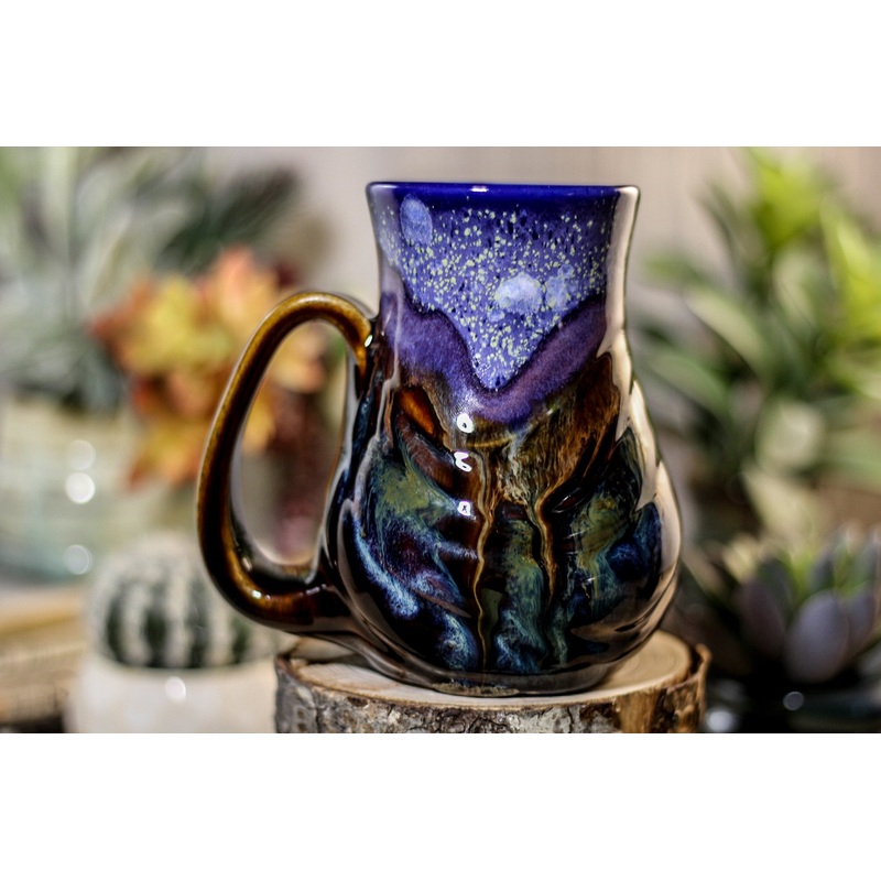 10-A Starry Night Barely Flared Textured Mug - MISFIT, 17 oz. - 25% off