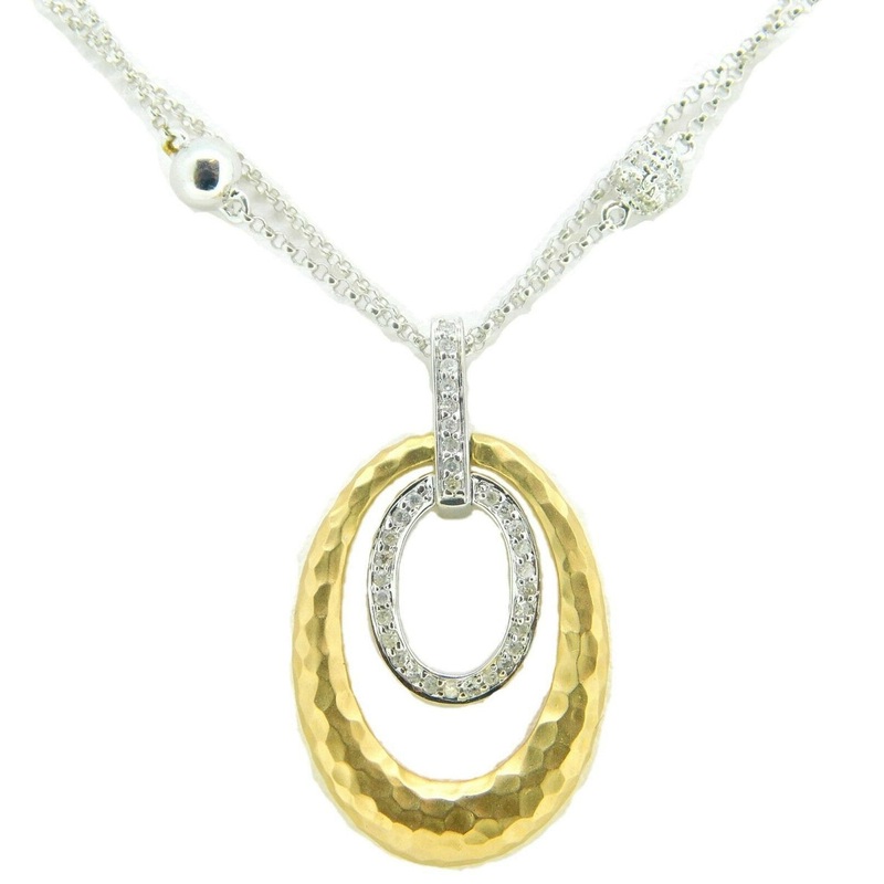 14k White and Yellow Gold 1/2ct Genuine Natural Diamond Necklace (#J4182)