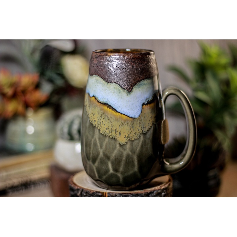 18-B Copper Agate Notched Crystal Mug - ODDBALL MISFIT, 21 oz. - 20% off