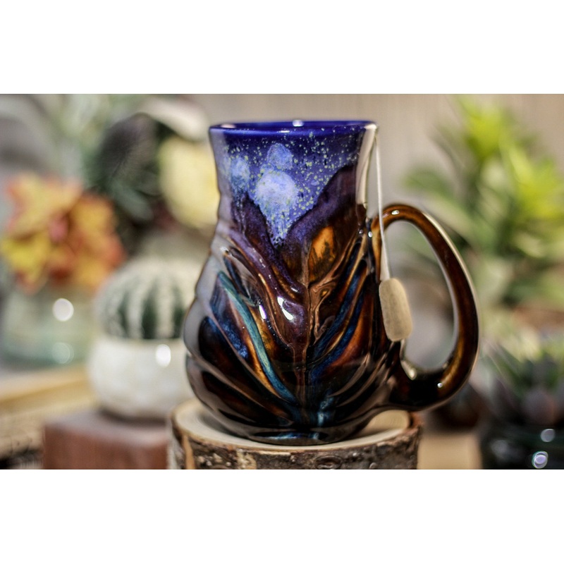 23-A Starry Night Barely Flared Notched Mug - MISFIT, 18 oz. - 30% off