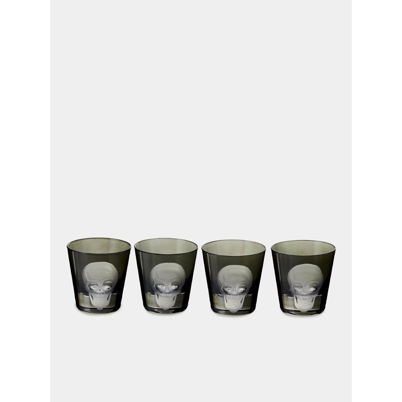 Cabinet of Curiosities Hand-Engraved Crystal Shot Glasses (Set of 4)