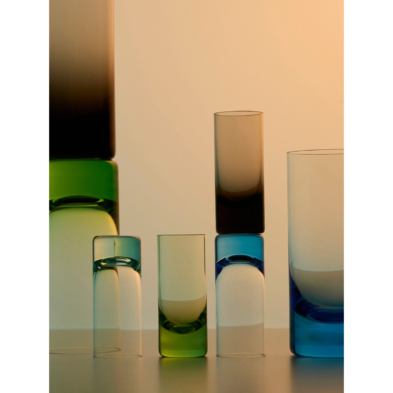Hand-Blown Crystal Coloured Shot Glasses (Set of 4)