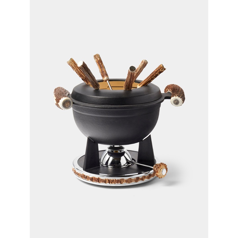 Stag Antler Fondue Set
