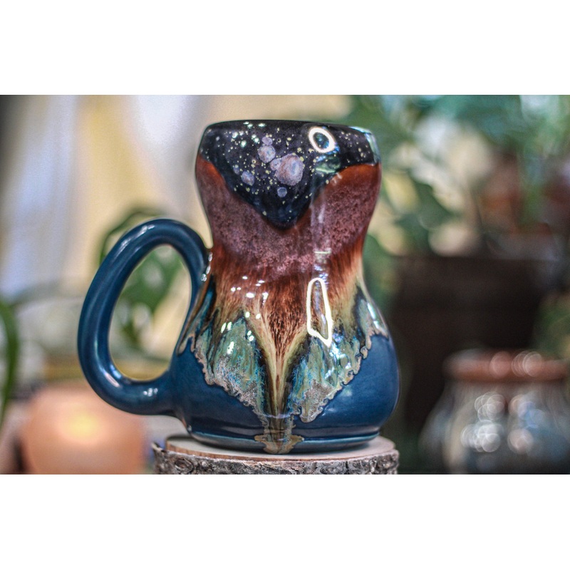 05-B Starry Night Acorn Gourd Mug - TOP SHELF MISFIT, 26 oz.