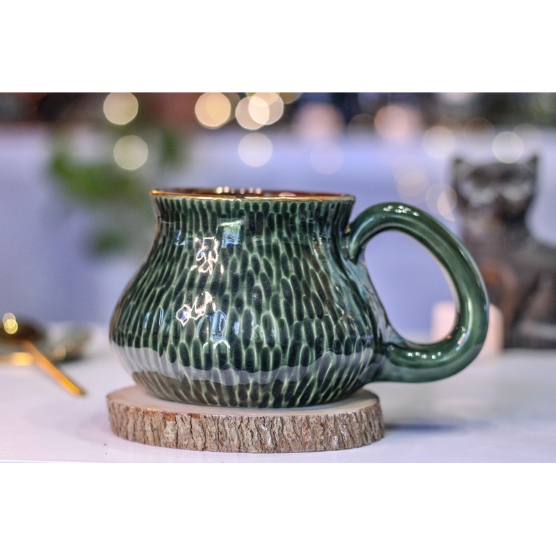 13-D Evergreen Christmas Textured Squat Mug - MISFIT, 19 oz. - 10% off