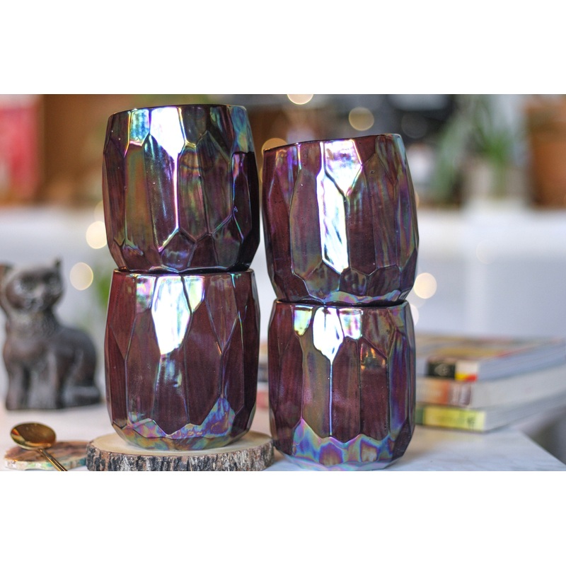 38-F Midnight Aura Crystal Cup - MISFIT, 15 oz. - 15% off (This listing is for one cup)