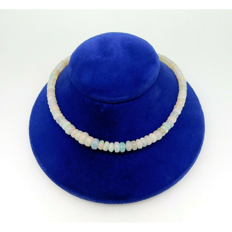 65 Carats Strand of Genuine Natural Opal Beads Necklace (#J5023)