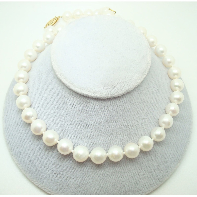 Cultured Pearl Strand Necklace with 14k Gold Clasp (#J2712)