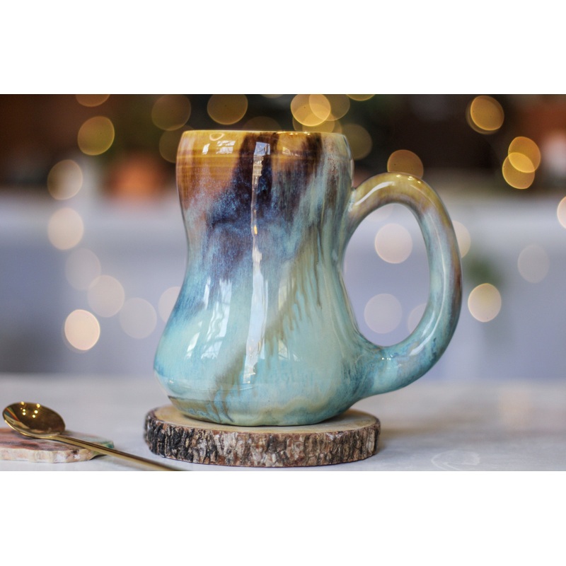 02-C Soft Earth Series PROTOTYPE Acorn Gourd Mug - MINOR MISFIT, 20 oz. - 10% off