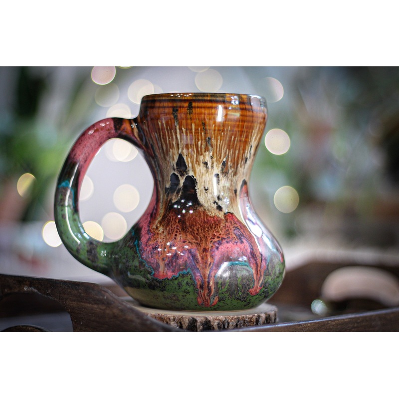 03-B Molten Cheetah Variation Mug - TOP SHELF MISFIT, 17 oz.