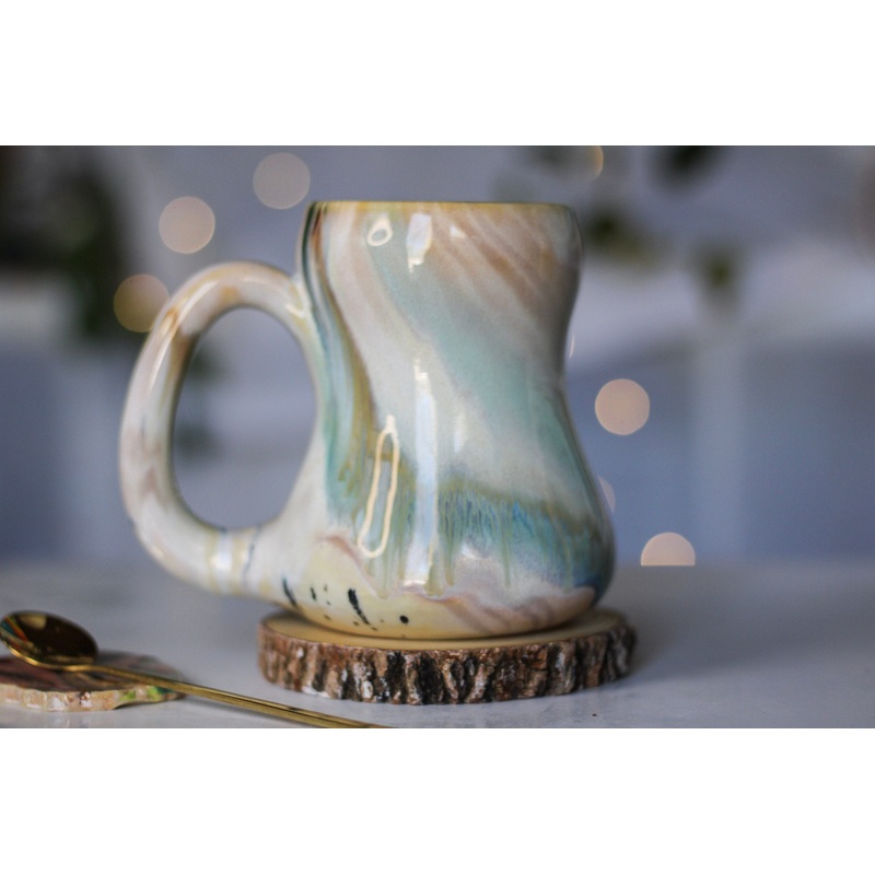 14-B Soft Earth Series PROTOTYPE Gourd Mug - MINOR MISFIT, 18 oz. - 10% off
