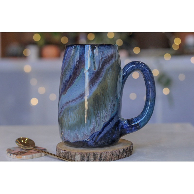 22-B Soft Earth Series Blue/Black PROTOTYPE Mug - MINOR MISFIT, 23 oz. - 10% off