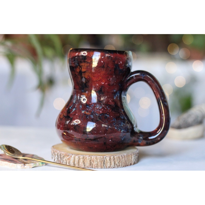 23-C Dragon's Blood Agate Gourd Mug - MINOR MISFIT, 17 oz. - 10% off