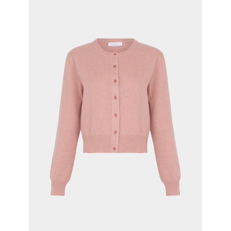 Cashmere Cropped Crew-Neck Cardigan