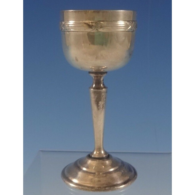 French Plated Brass Cordial Cup 3 1/8" Tall x 1 1/2" Diameter (#0786)