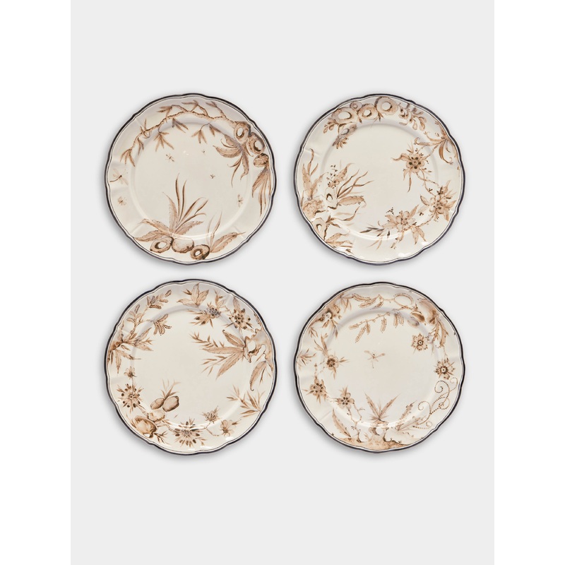 Rocaille Ceramic Dinner Plates (Set of 4)
