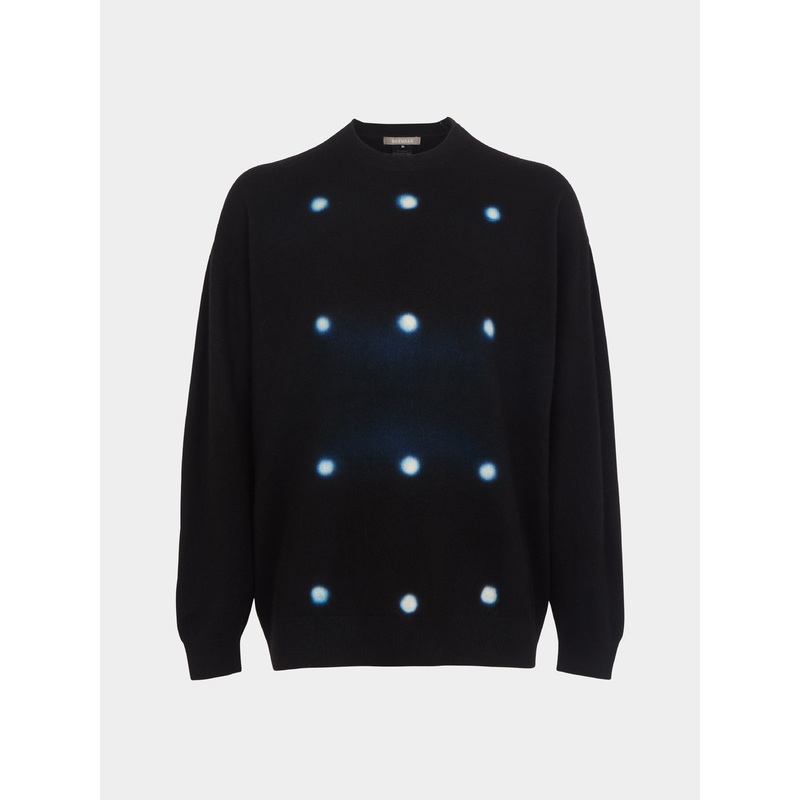Shibori Cashmere Seamless Wide Crew-Neck Sweater | Size: L