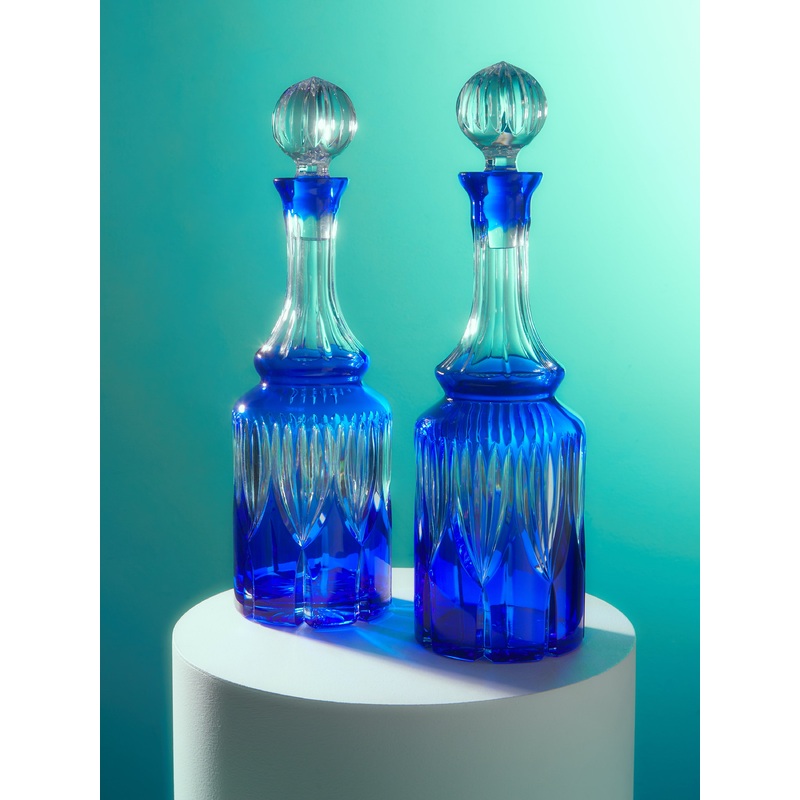 1950s Cut Crystal Decanters (Set of 2)