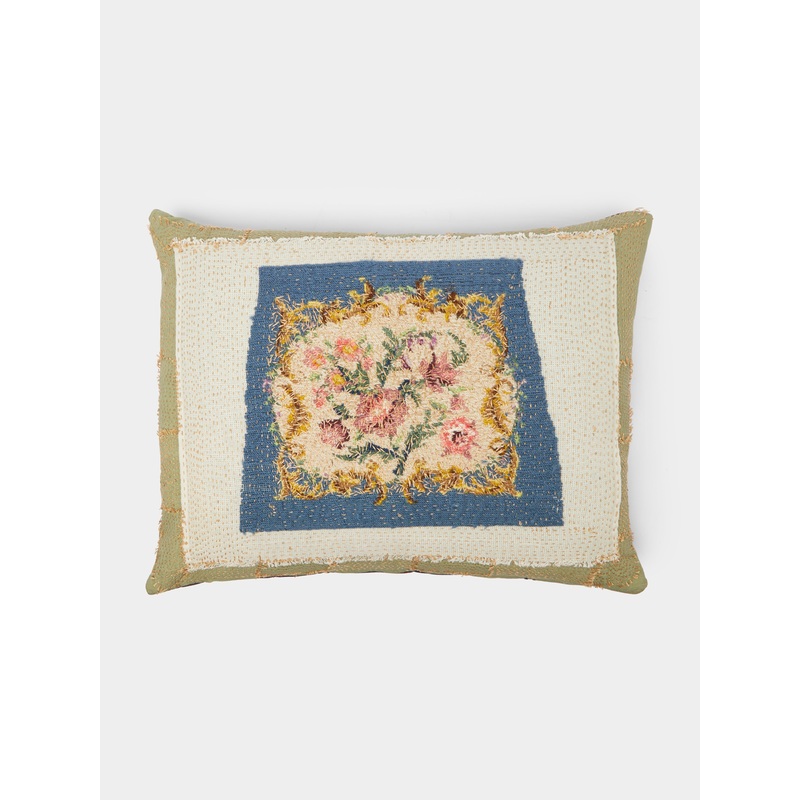 1950s Needlepoint Wool Cushion (23.5in/60cm)