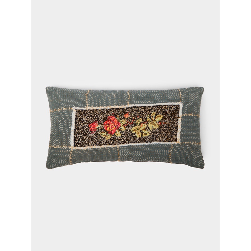 1950s Needlepoint Wool Cushion (27.5in/70cm)