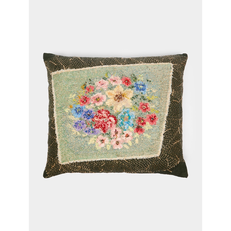 19th-Century Needlepoint Wool Cushion (20in/51cm)