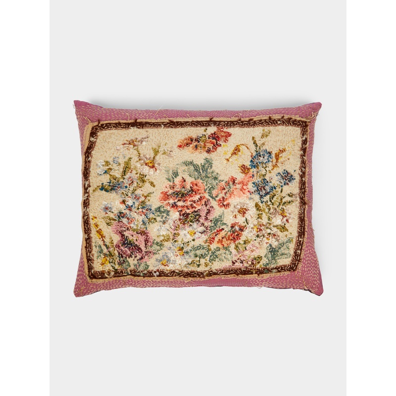 19th-Century Needlepoint Wool Cushion (23in/59cm)