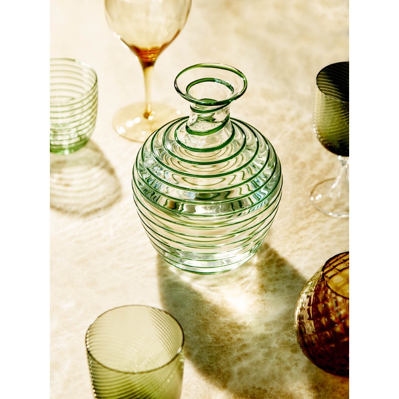 A Filo Hand-Blown Murano Glass Carafe