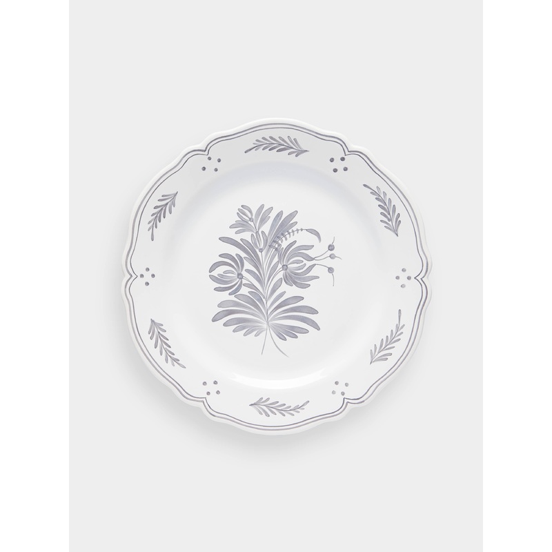 Antique Fleurs Hand-Painted Ceramic Dinner Plates (Set of 4)