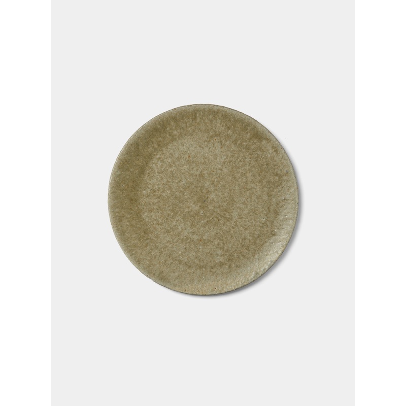 Ash-Glazed Ceramic Rimless Dinner Plates (Set of 4)