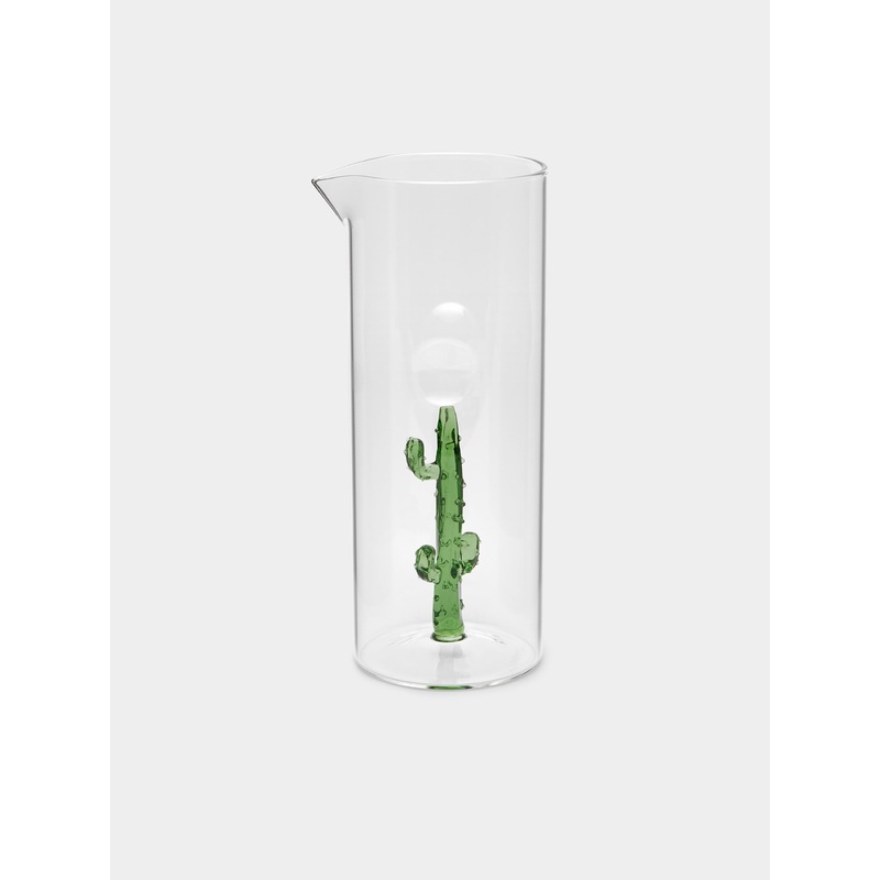 Cactus Hand-Blown Murano Glass Pitcher
