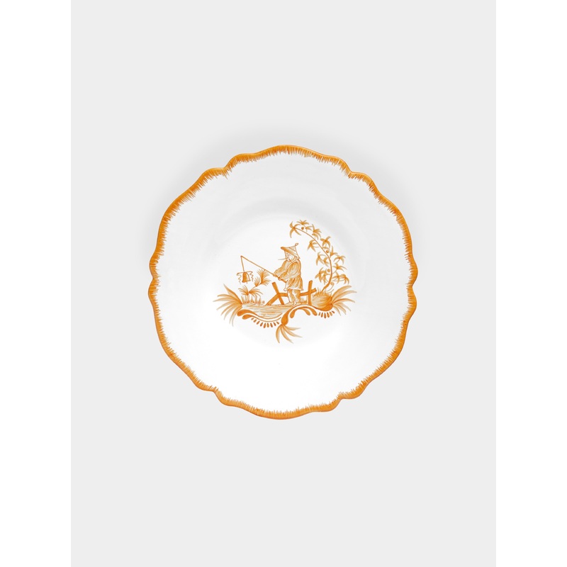 Chinoiserie Hand-Painted Ceramic Salad/Dessert Plate