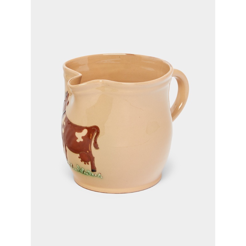 Cows Hand-Painted Ceramic Rounded Jug