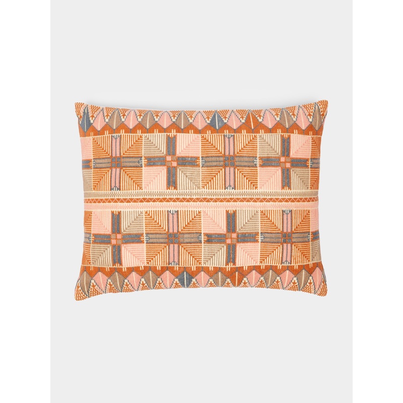 Ensaf Hand-Embroidered Cotton Cushion (15.5in/40cm)