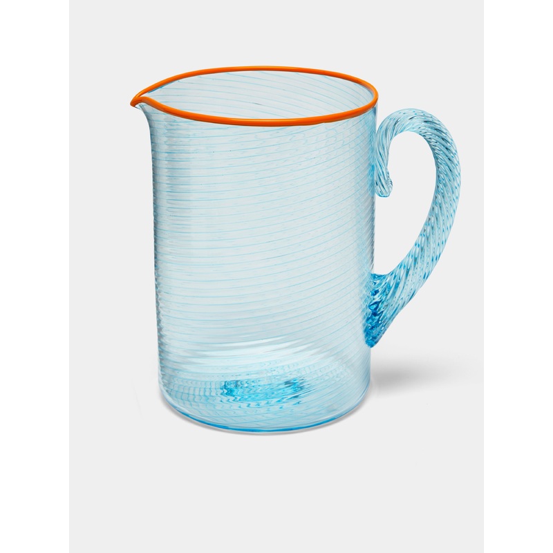Fizzy Hand-Blown Murano Glass Jug