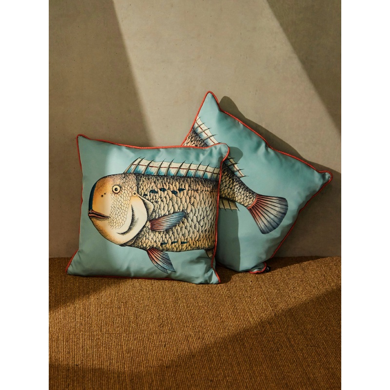 Grande Pesce Silk Cushions 17.5in/45cm (Set of 2)