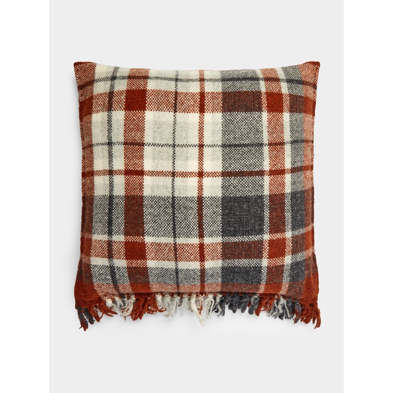 Haleen Handwoven Shetland Wool Check Cushion (21.5in/55cm)