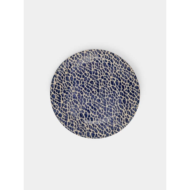 Hand-Printed Ceramic Salad/Dessert Plates (Set of 4)