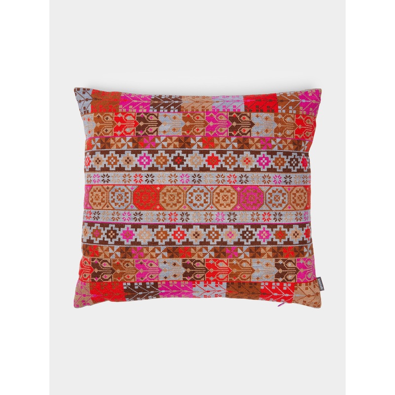 Malak Hand-Embroidered Cotton Cushion (15.5in/40cm)