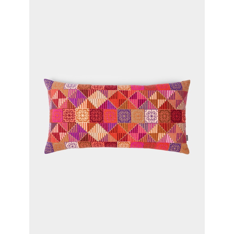 Ola Hand-Embroidered Cotton Cushion (21in/53cm)