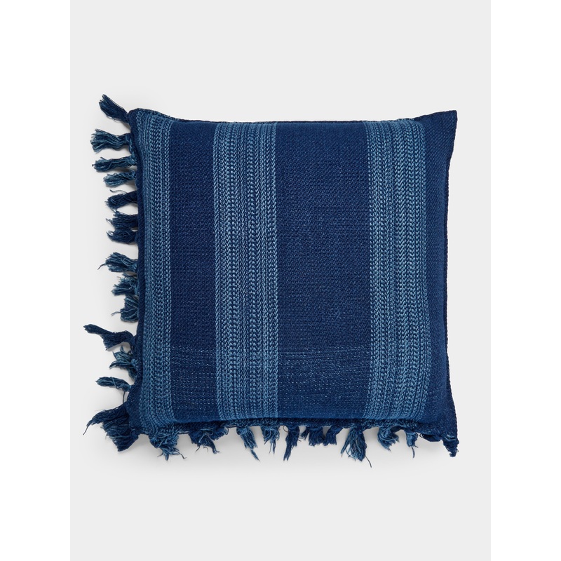 Ordahl Indigo-Dyed Handwoven Cotton Cushion (21.5in/55cm)
