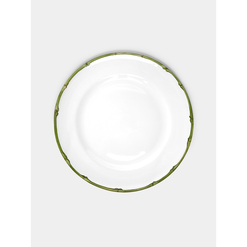Ramatuelle Bamboo Hand-Painted Ceramic Dinner Plates (Set of 2)