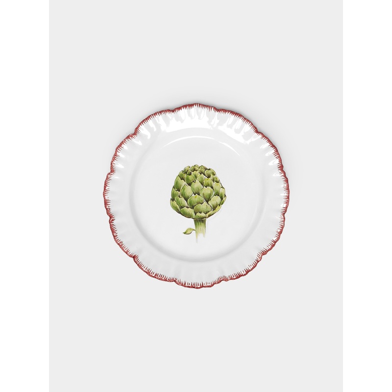 Vegetable Garden Artichoke Hand-Painted Ceramic Salad/Dessert Plate