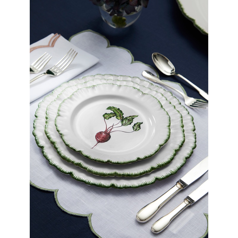 Vegetable Garden Radish Hand-Painted Ceramic Salad/Dessert Plate