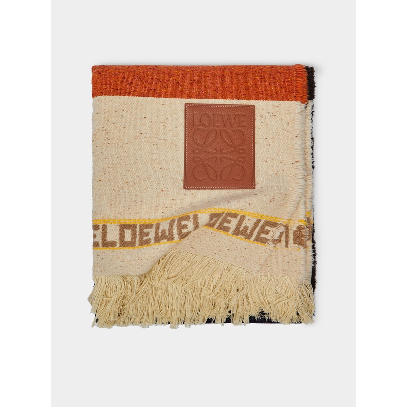 Wool and Linen Striped Blanket (79in/2m)
