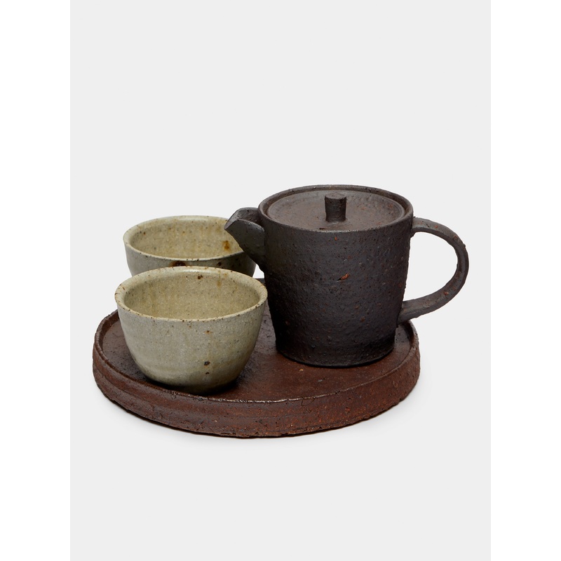 Ash-Glazed Ceramic Tea Set