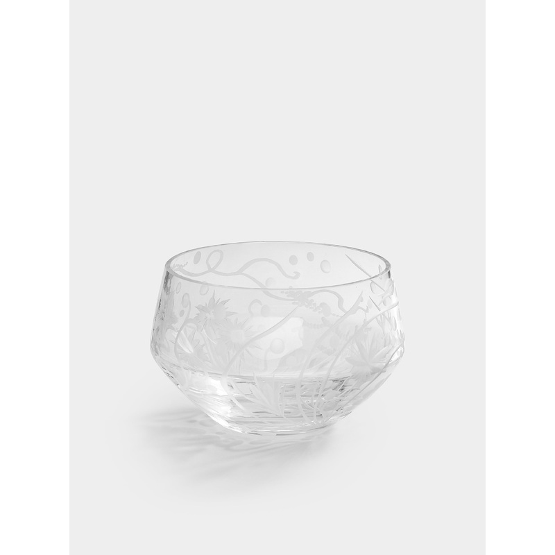 Atlantis Hand-Engraved Crystal Tealight Holder