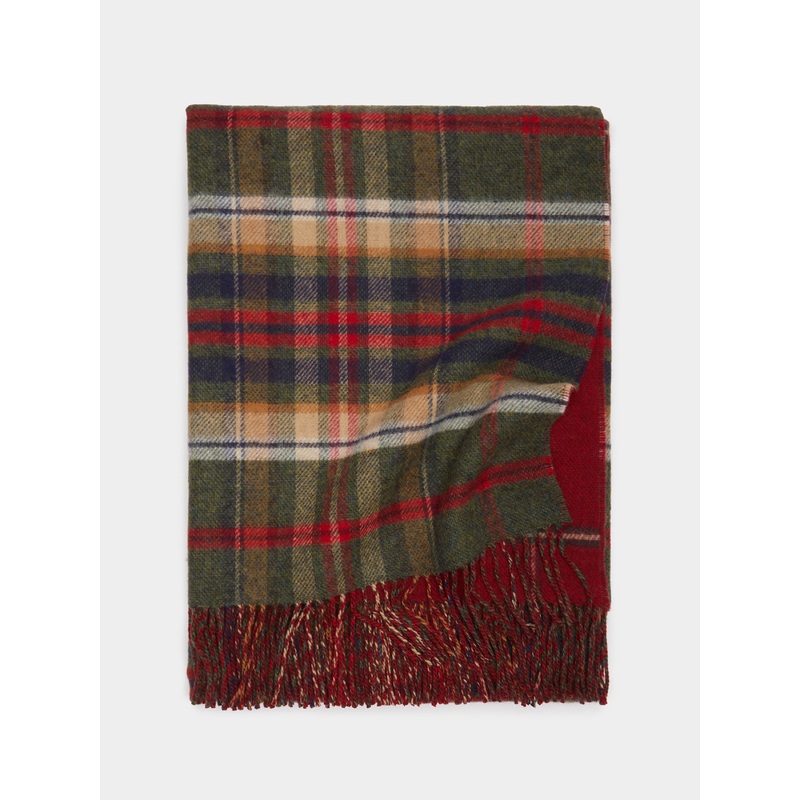 Double-Faced Wool Check Blanket