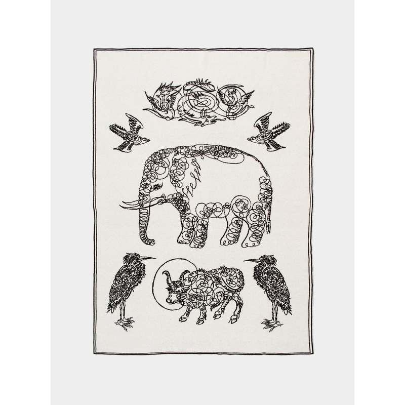 Elephant & Friends Cashmere Blanket
