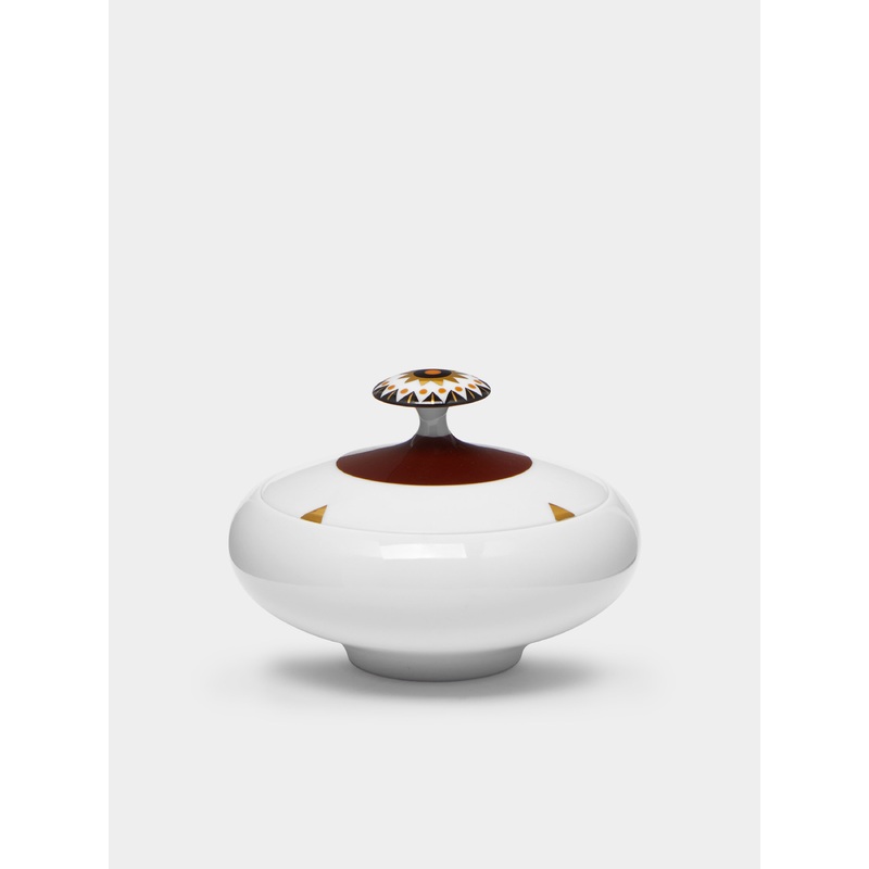 Ena Rottenberg Hand-Painted Porcelain Sugar Bowl