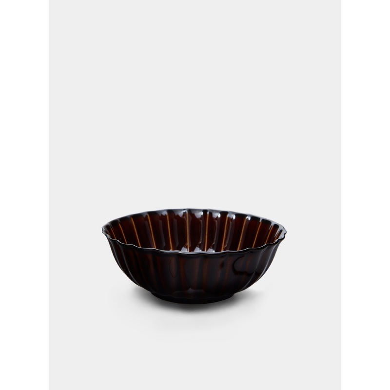 Giyaman Urushi Ceramic Shallow Bowls (Set of 4)